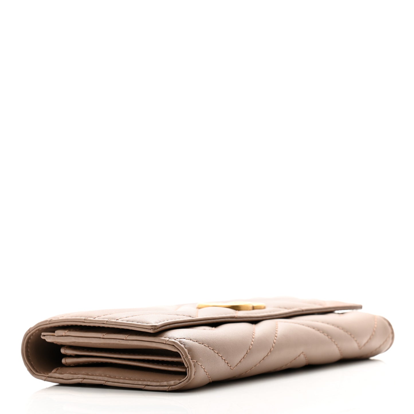 Calfskin Matelasse GG Marmont Continental Wallet Porcelain Rose