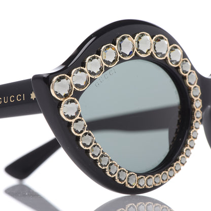 Gucci Acetate Crystal Studded Cat Eye Sunglasses GG3867/S Black 8 of 8
