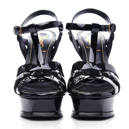 Saint Laurent Patent Tribute 105 Platform Sandals 35 Black 2 of 10