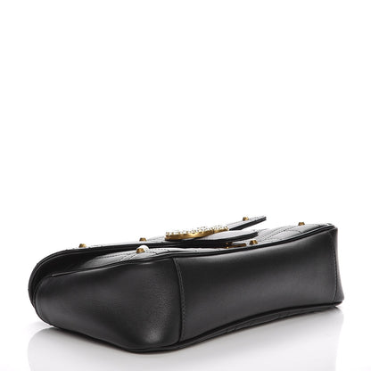 Gucci Calfskin Matelasse Studded Small Pearly GG Marmont Shoulder Bag Black 4 of 7