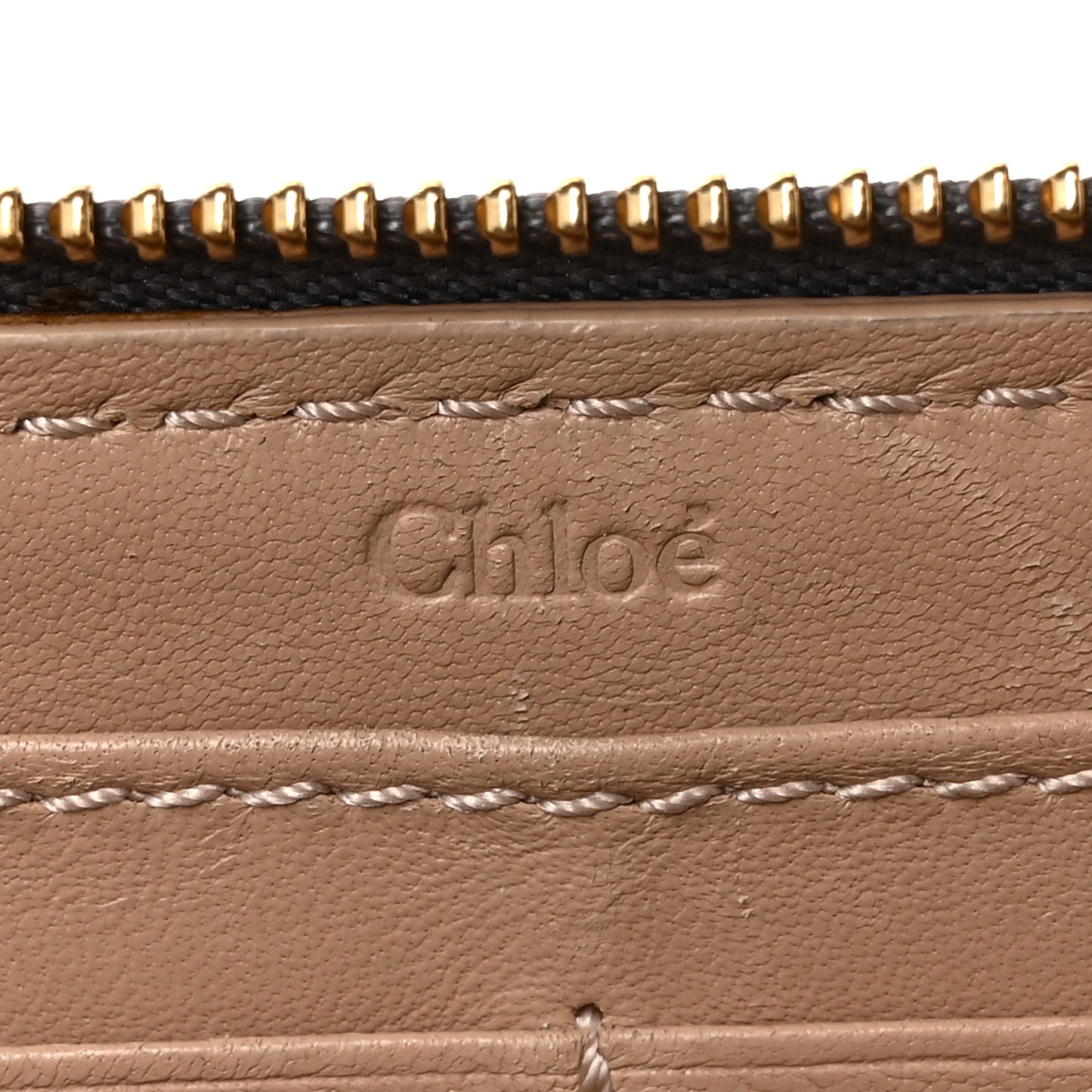 Calfskin Marcie Long Zip Around Wallet Cashmere Grey
