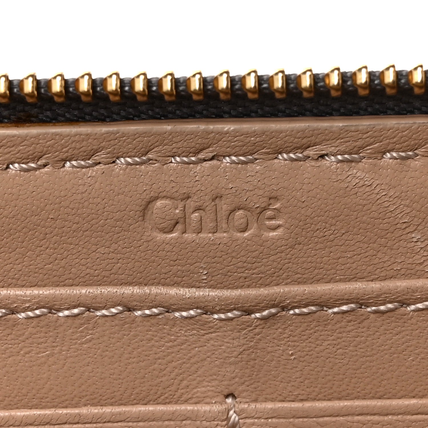 Chloe Calfskin Marcie Long Zip Around Wallet Cashmere Grey 6 of 10