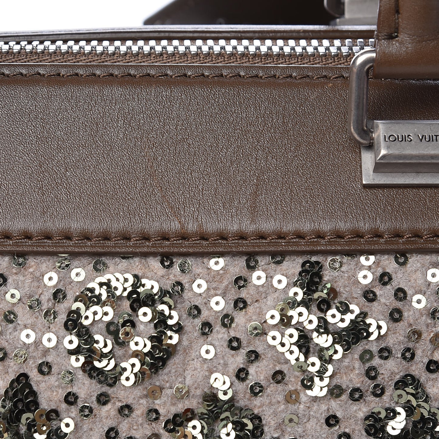 Sequin Monogram Sunshine Express Speedy Kaki