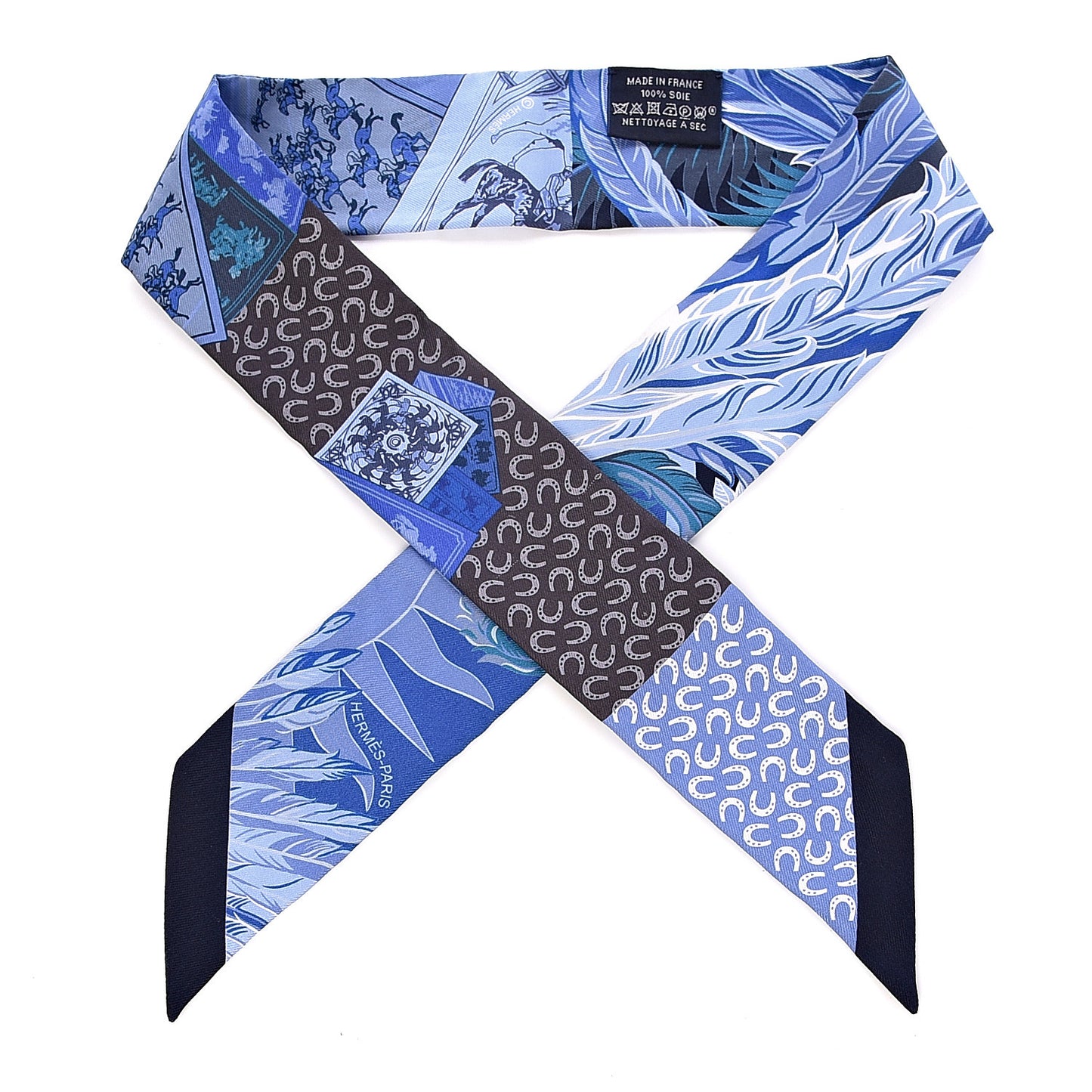 Silk Cheval Phoenix Twilly Marine Ciel Cobalt