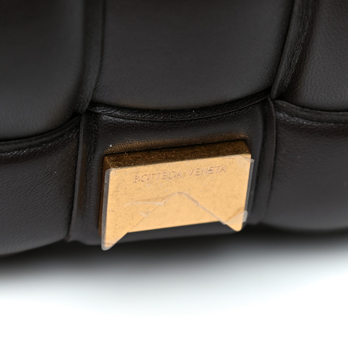 Lambskin Maxi Intreccio Padded Chain Cassette Crossbody Bag Black