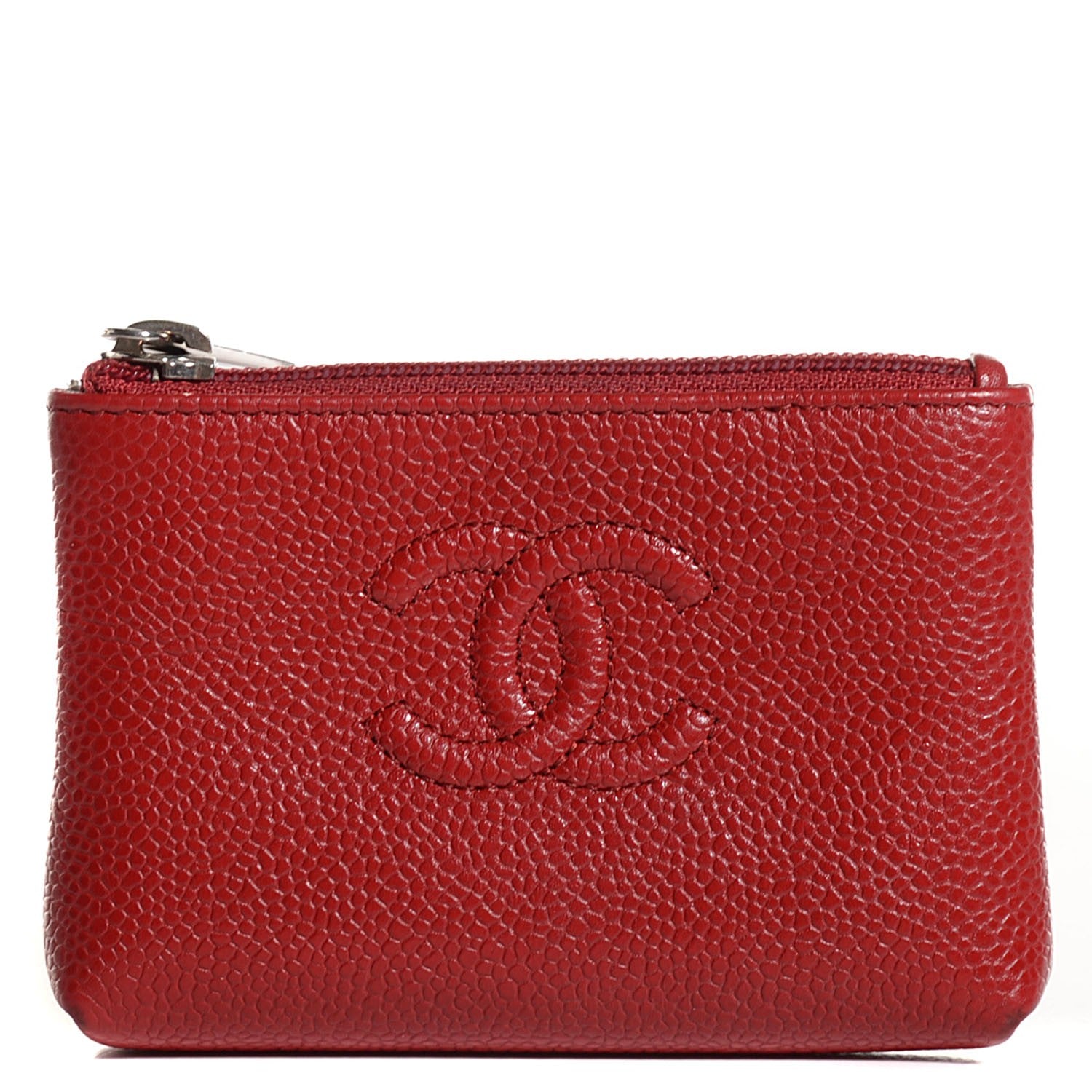 Chanel Caviar O-Key Holder Red 1 of 8