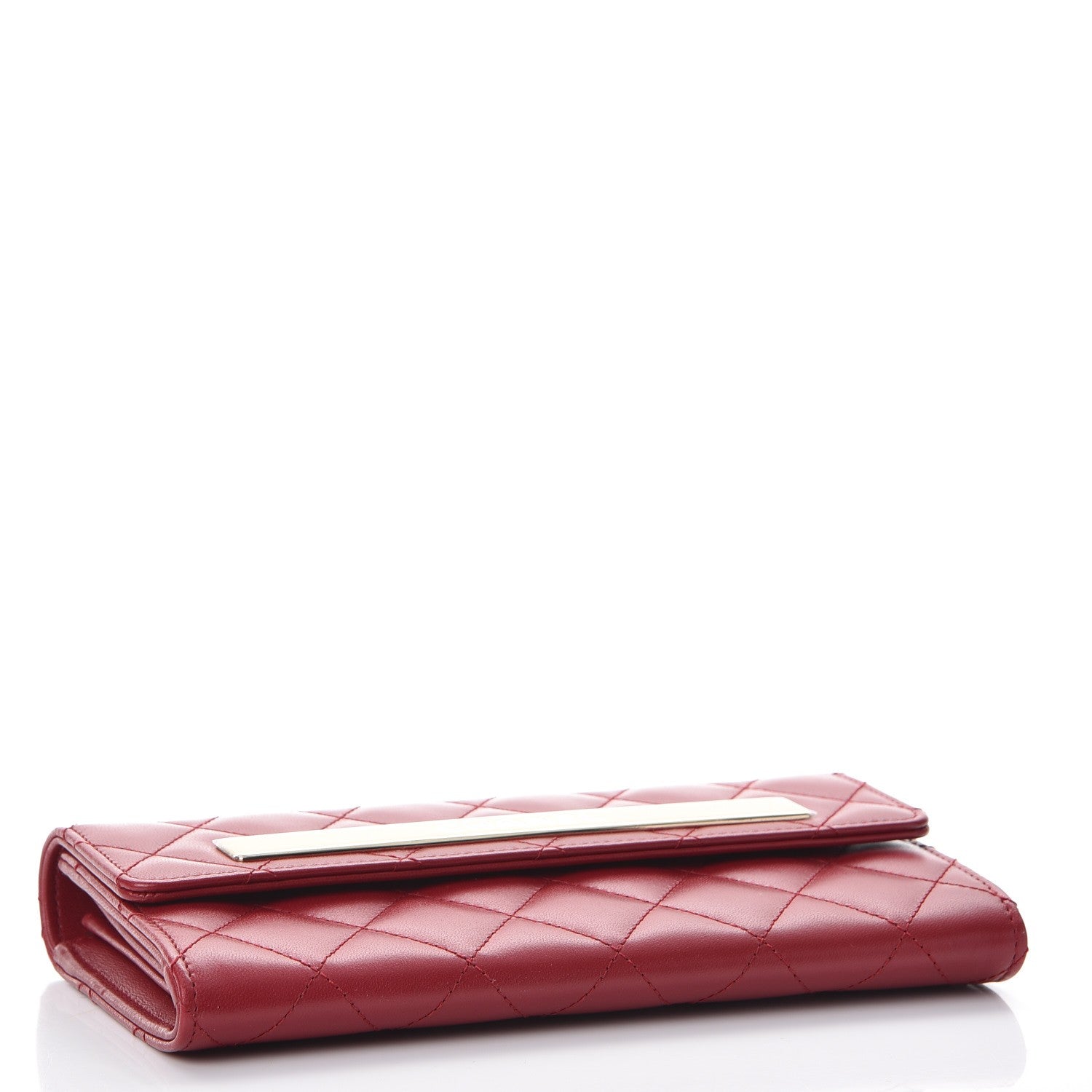 Chanel Lambskin Quilted Trendy CC Large Gusset Flap Wallet Dark Red 4 of 9
