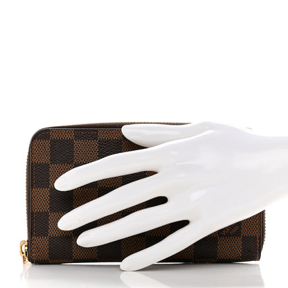 Louis Vuitton Damier Ebene Porte-Monnaie Zippy Wallet 2 of 9
