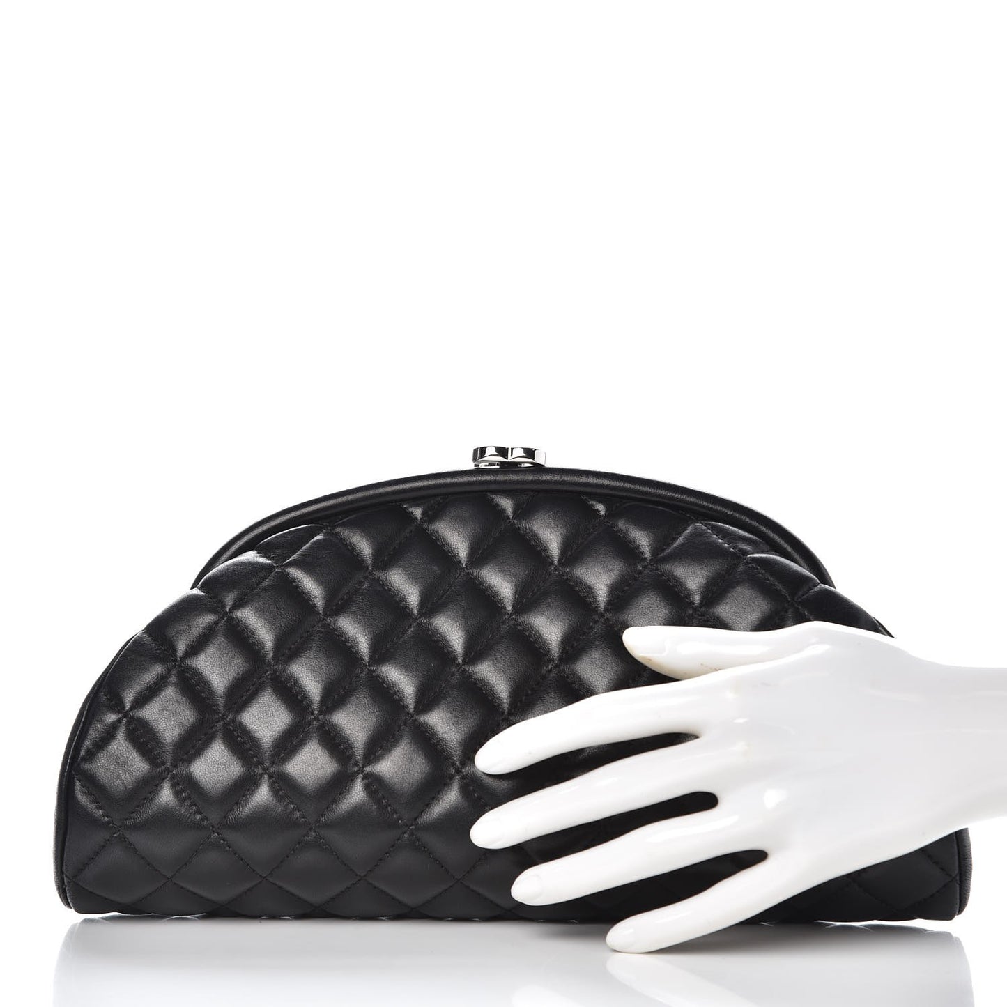 Lambskin Quilted Timeless Clutch Black