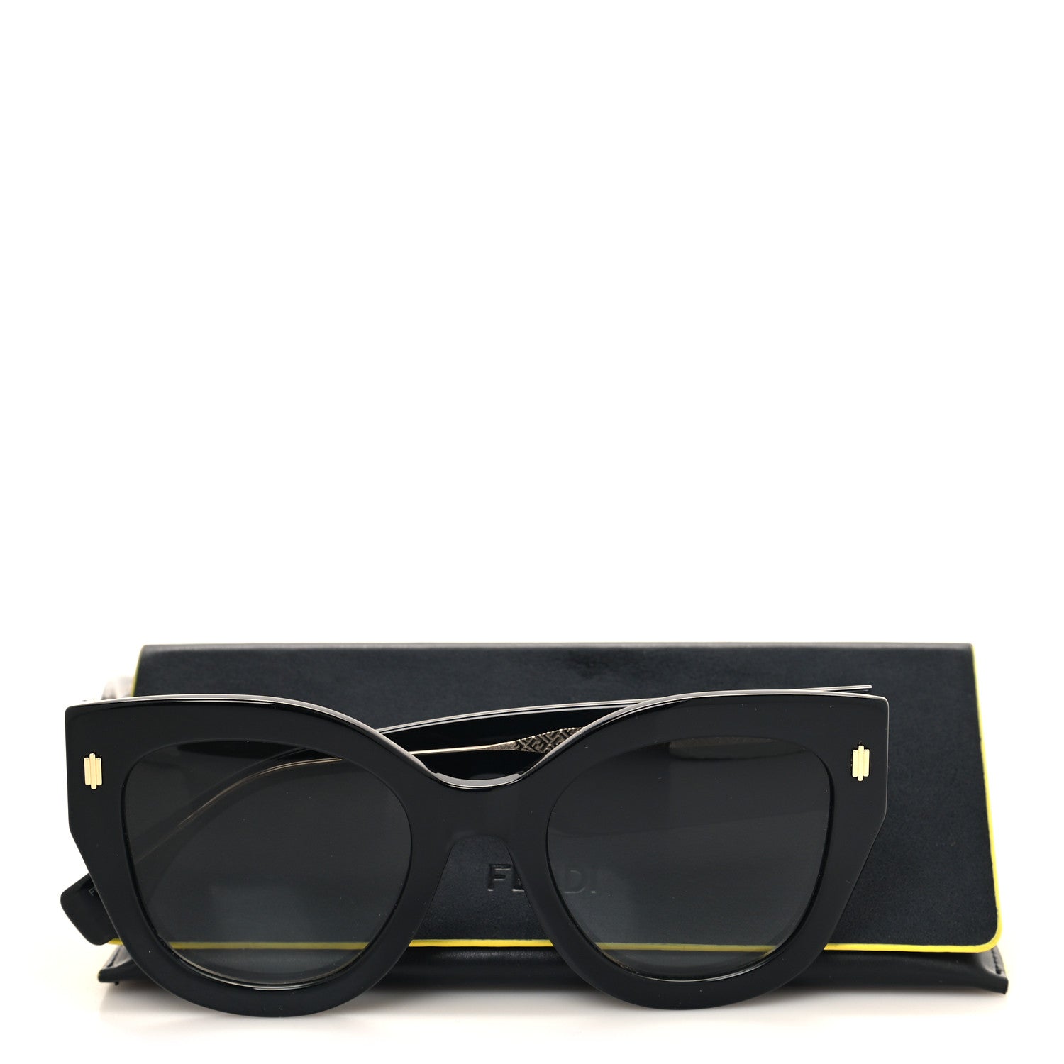 Fendi Acetate Cat Eye Sunglasses FF0435/S Black 7 of 7