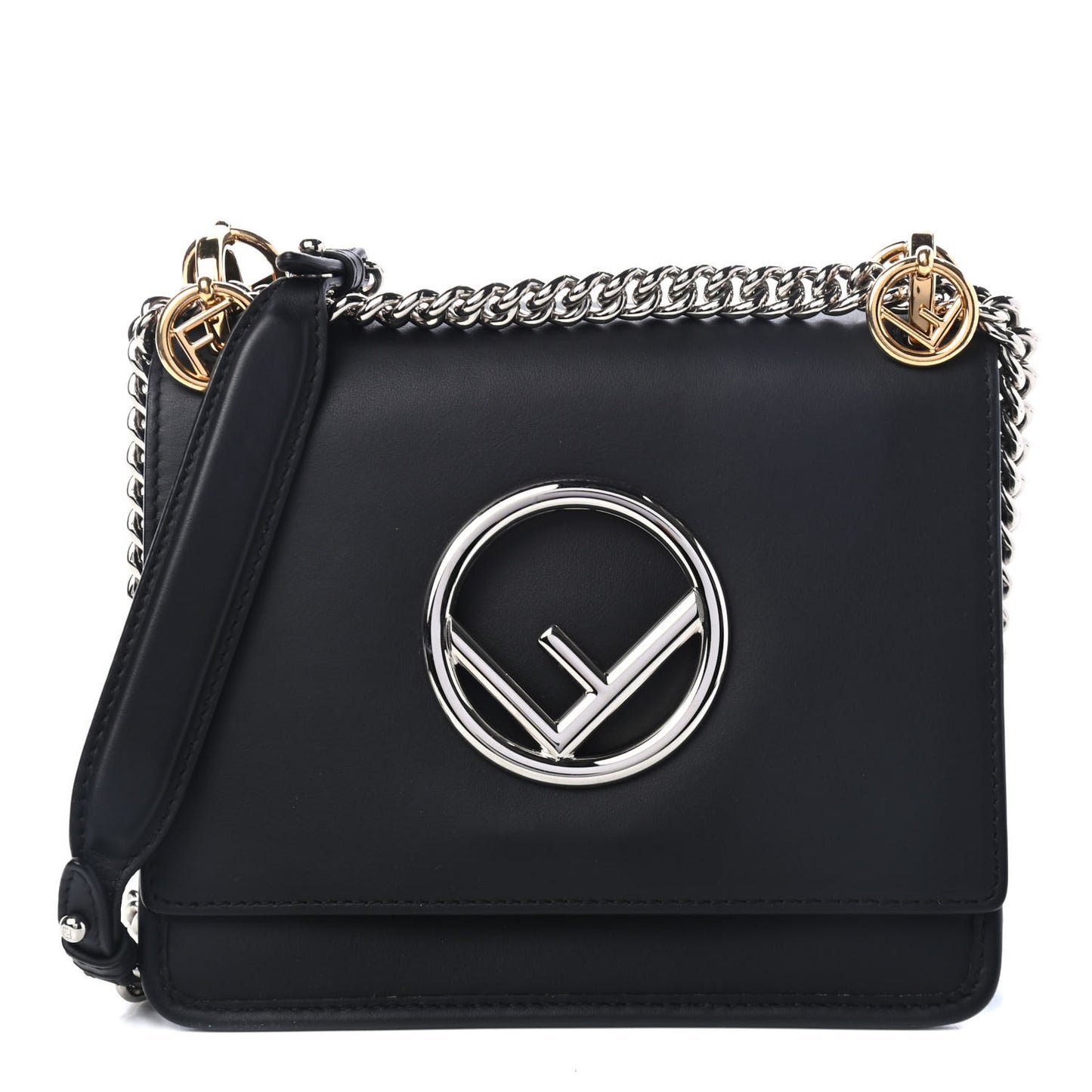 Vitello Century Opaco F is Fendi Small Kan I Shoulder Bag Black
