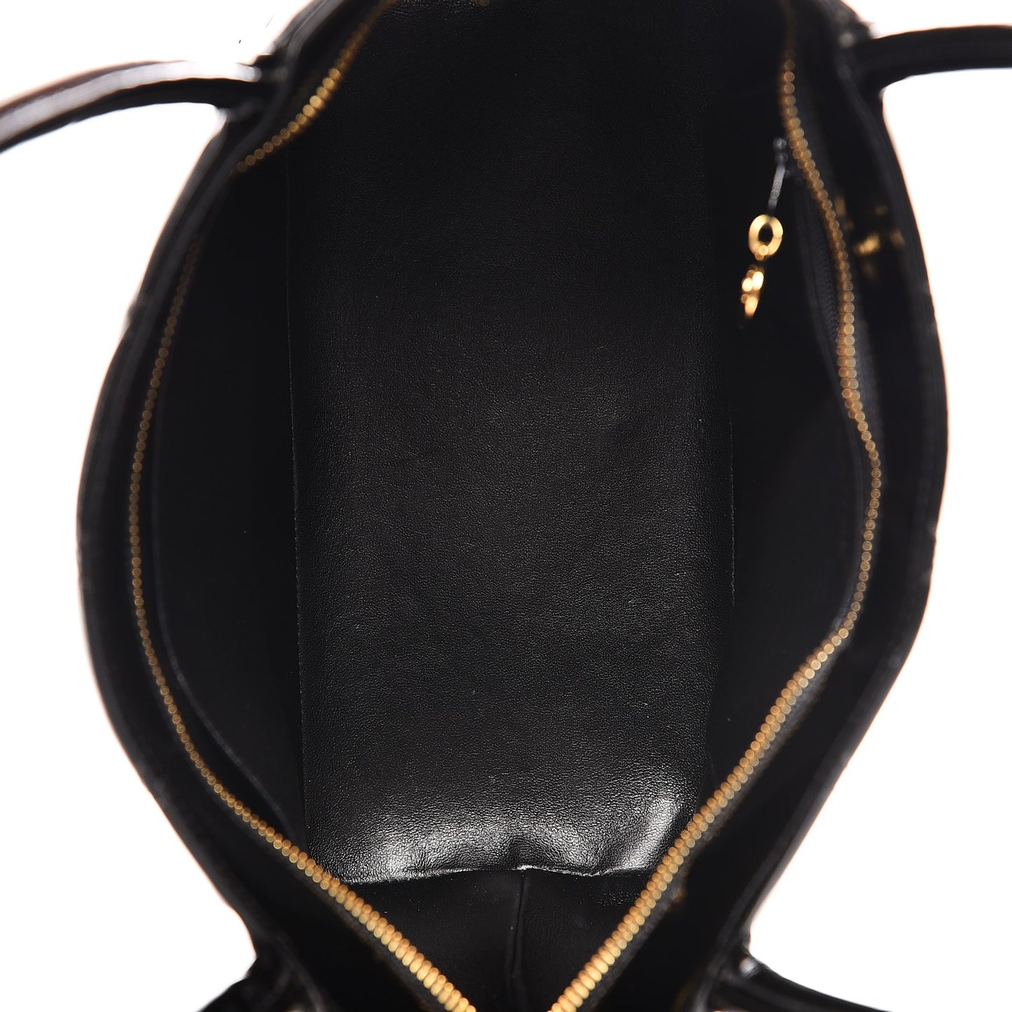 Patent Quilted Medallion Tote Black