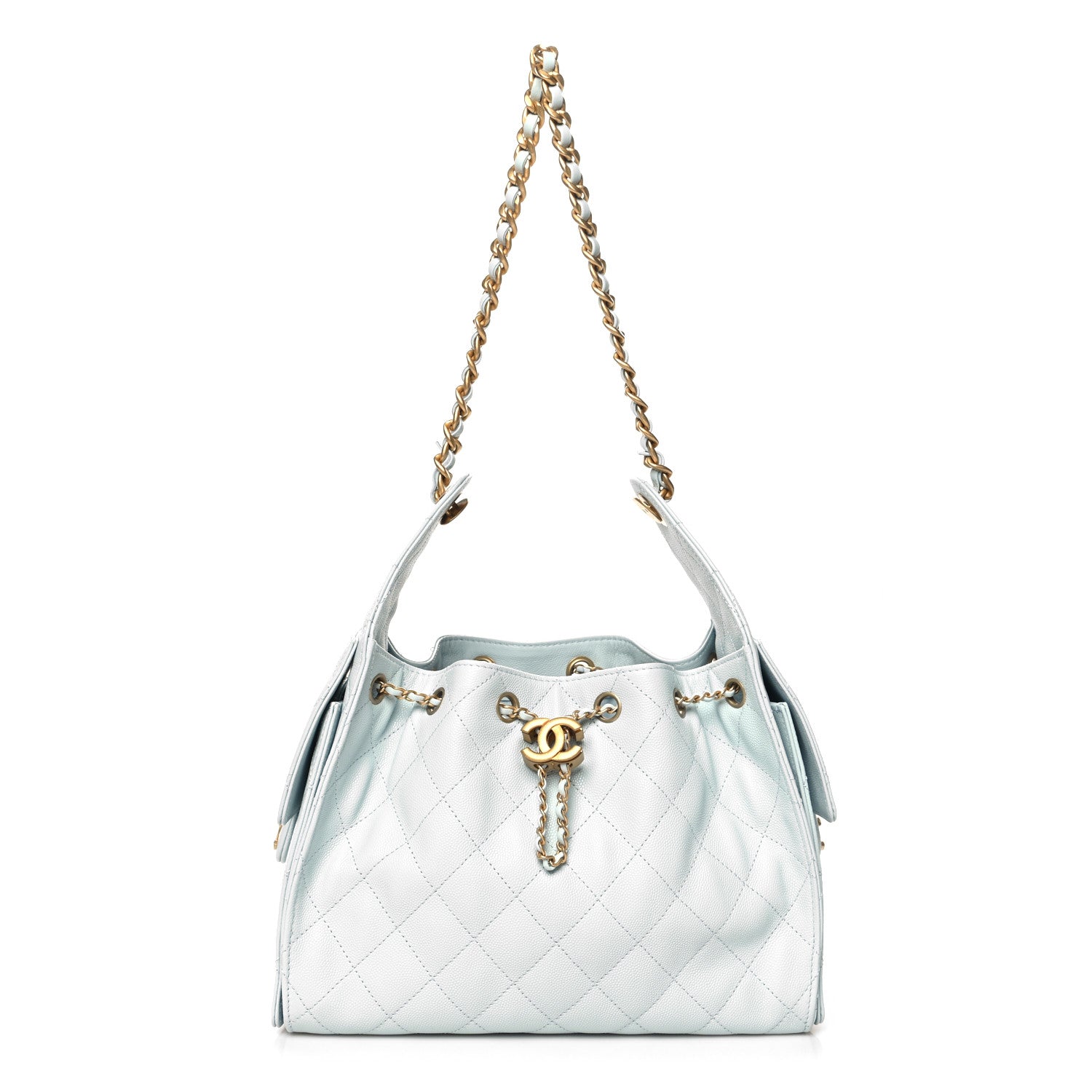 Chanel Caviar Quilted Small Chanel 25 Handbag Light Blue 1 of 11