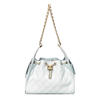 Chanel Caviar Quilted Small Chanel 25 Handbag Light Blue 1 of 11