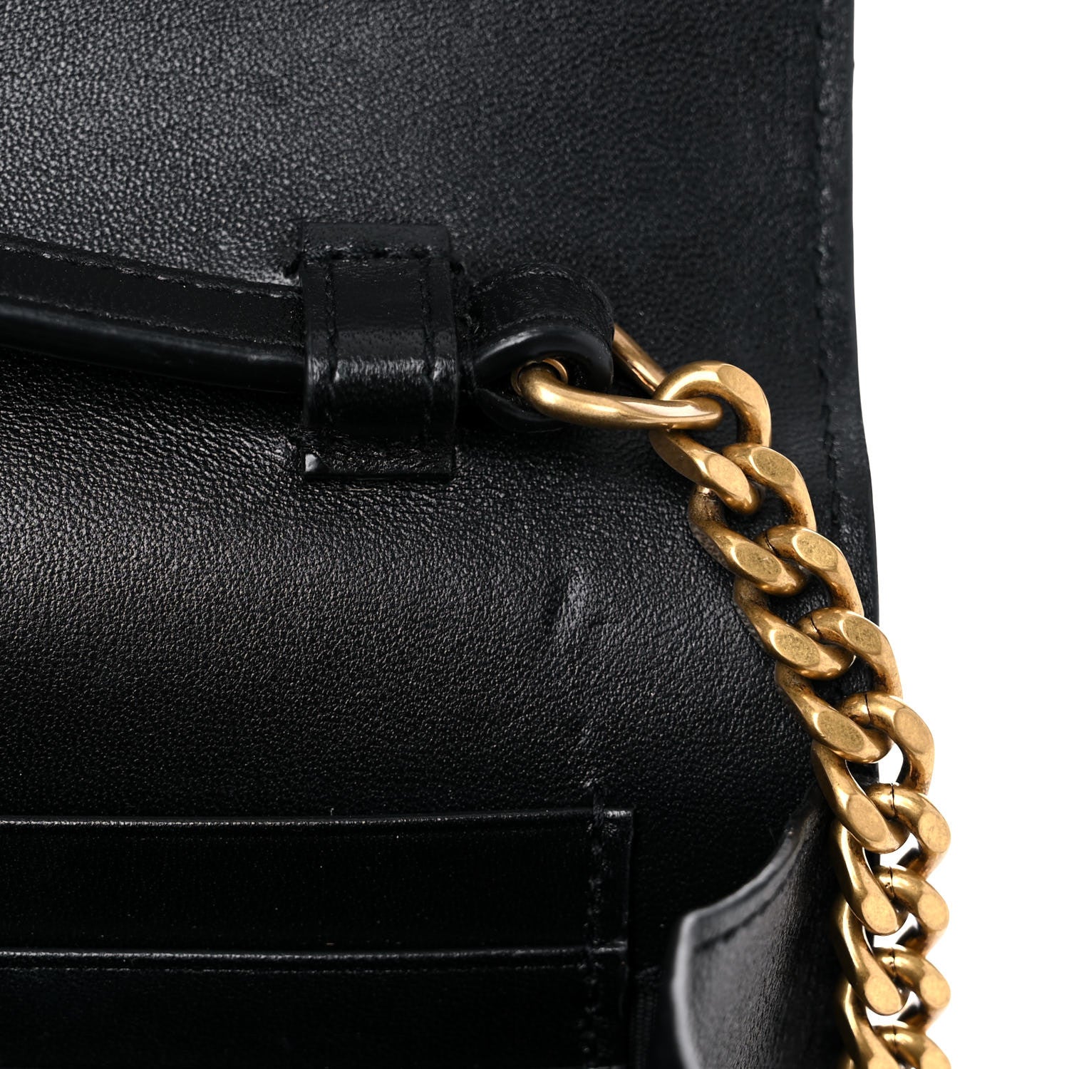 Saint Laurent Calf Hair Monogram Chain Wallet Leopard 11 of 14