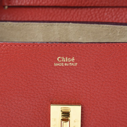 Chloe Grained Lambskin Drew Shoulder Bag Plaid Red 6 of 10