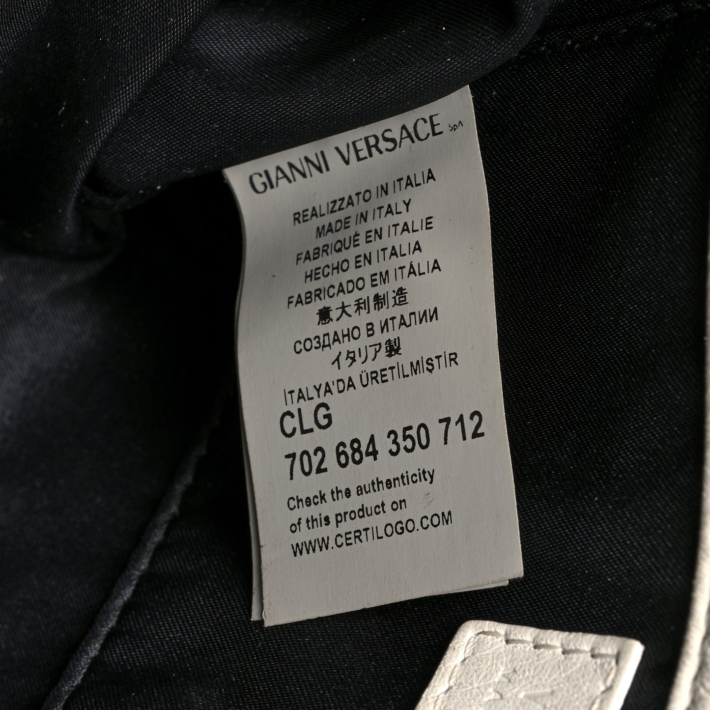 Vitello Palazzo Medusa Evening Clutch Bag White