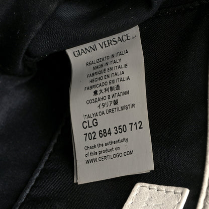 Versace Vitello Palazzo Medusa Evening Clutch Bag White 8 of 11