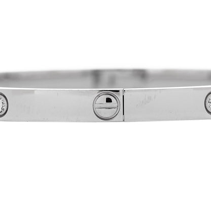 Cartier 18K White Gold 6 Diamond Small LOVE Bracelet 15 6 of 8