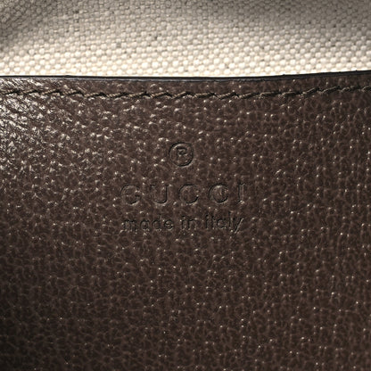 Gucci GG Supreme Monogram Textured Dollar Calfskin Web Mini Ophidia Top Handle Bag Beige Ebony New Acero 6 of 10