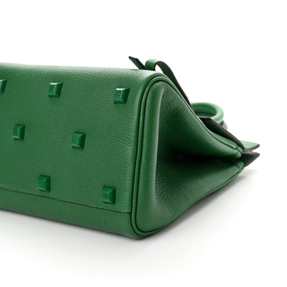 Salvatore Ferragamo Grained Calfskin Studio Top Handle Bag Green 9 of 9