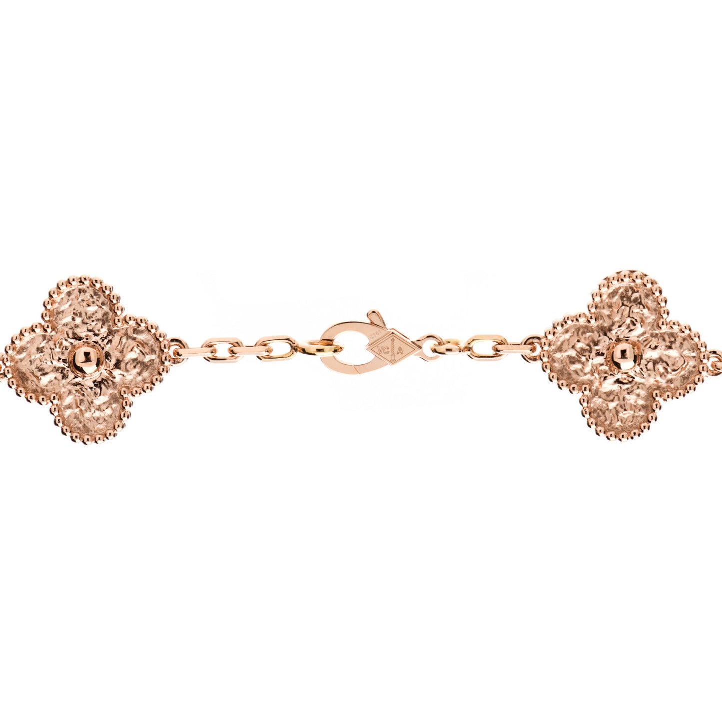 18K Rose Gold 10 Motifs Vintage Alhambra Necklace