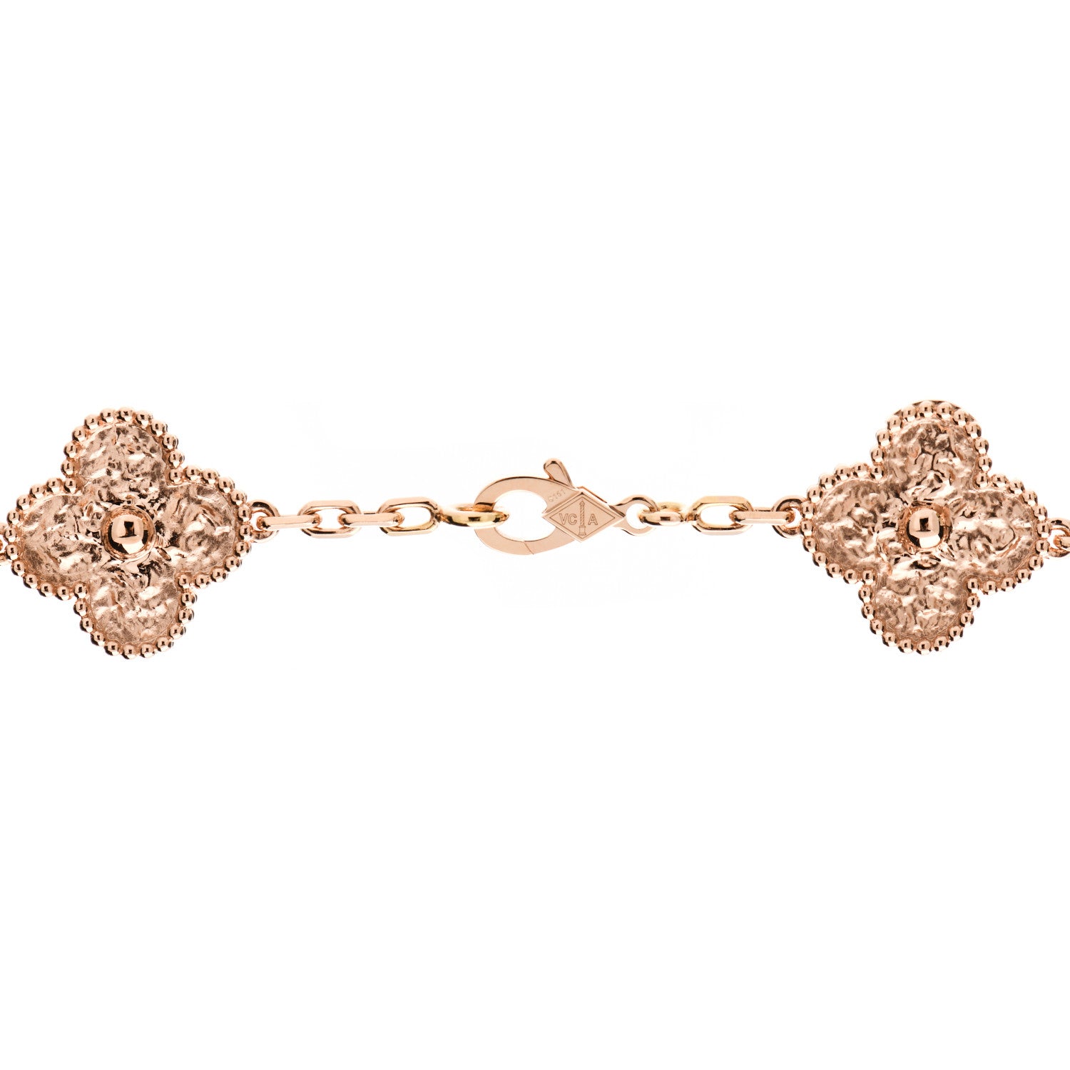 Van Cleef & Arpels 18K Rose Gold 10 Motifs Vintage Alhambra Necklace 4 of 6
