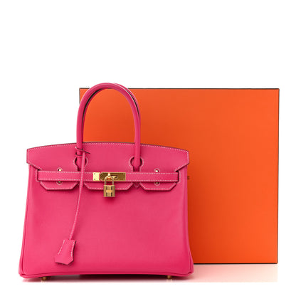 Hermes Epsom Birkin 30 Rose Tyrien 13 of 13