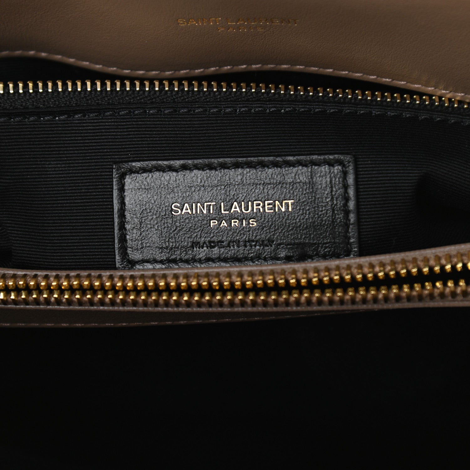 Saint Laurent Calfskin Y Quilted Monogram Medium Loulou Chain Satchel Dark Latte 5 of 9