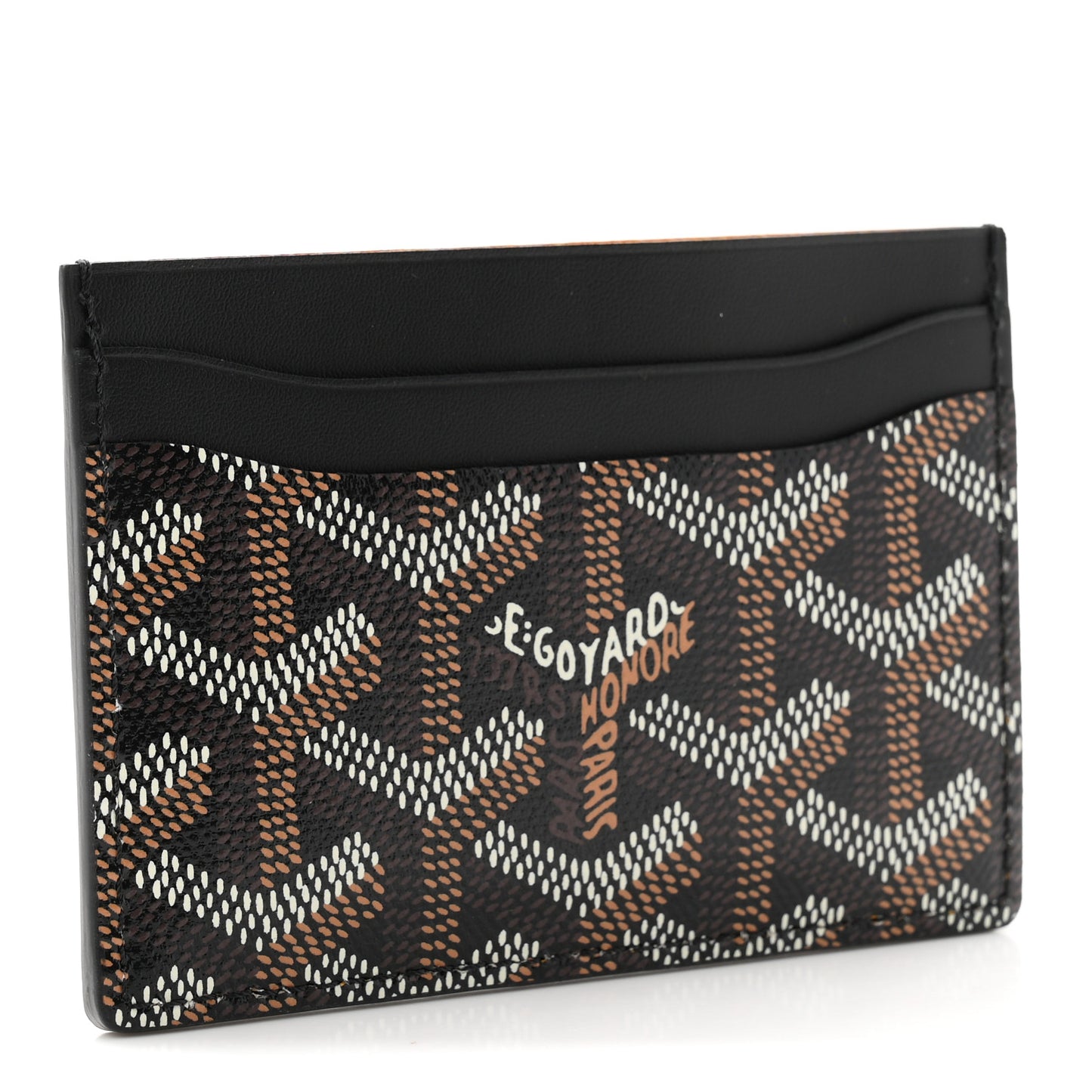 Goyardine Saint Sulpice Card Holder Black