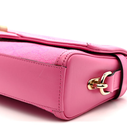 Gucci GG Monogram Textured Dollar Calfskin Small Luce Shoulder Bag Pink 19 of 19