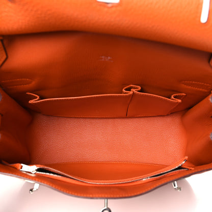 Hermes Taurillon Clemence Jypsiere 28 Orange 5 of 11