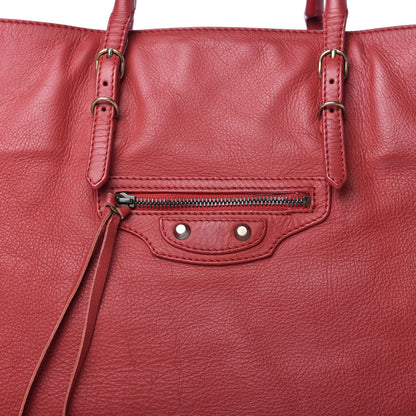 Balenciaga Veau Souple Papier A4 Zip Around Tote Rouge 10 of 10