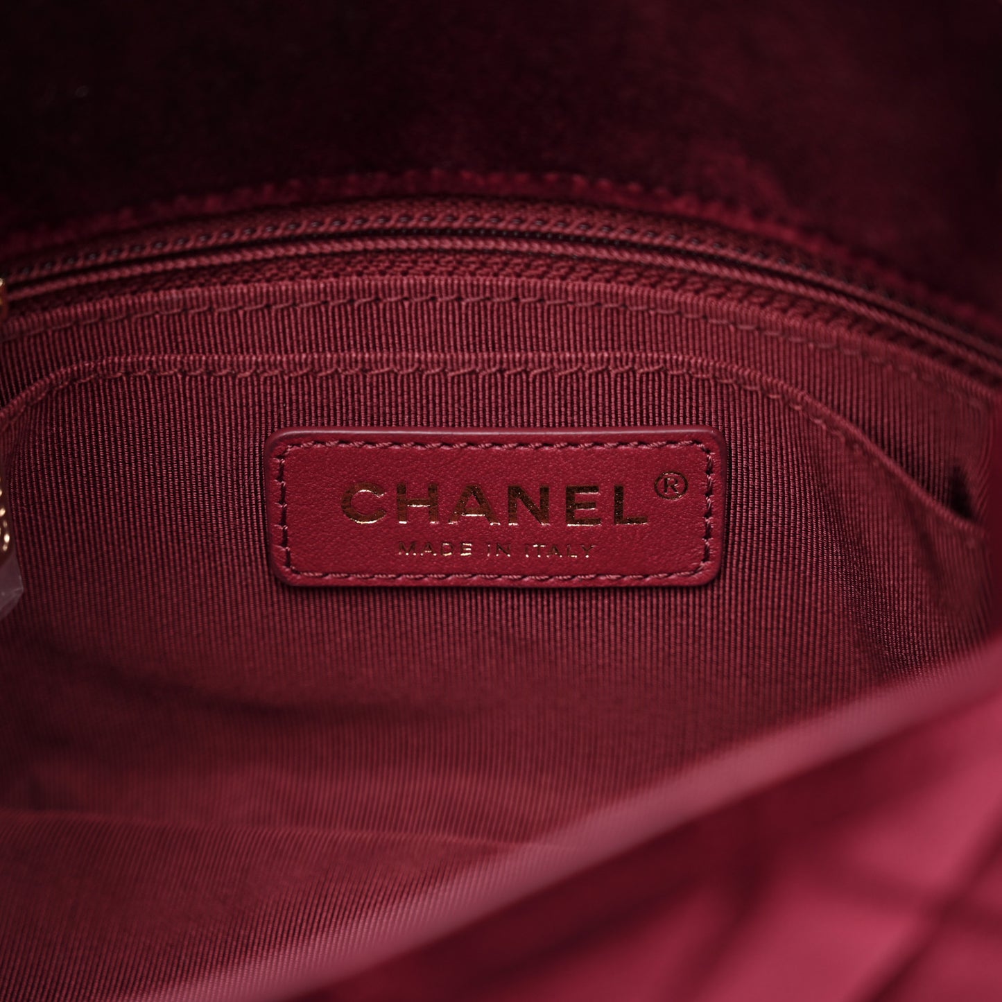 Velvet Quilted Mini Square Pearl Crush Flap Burgundy