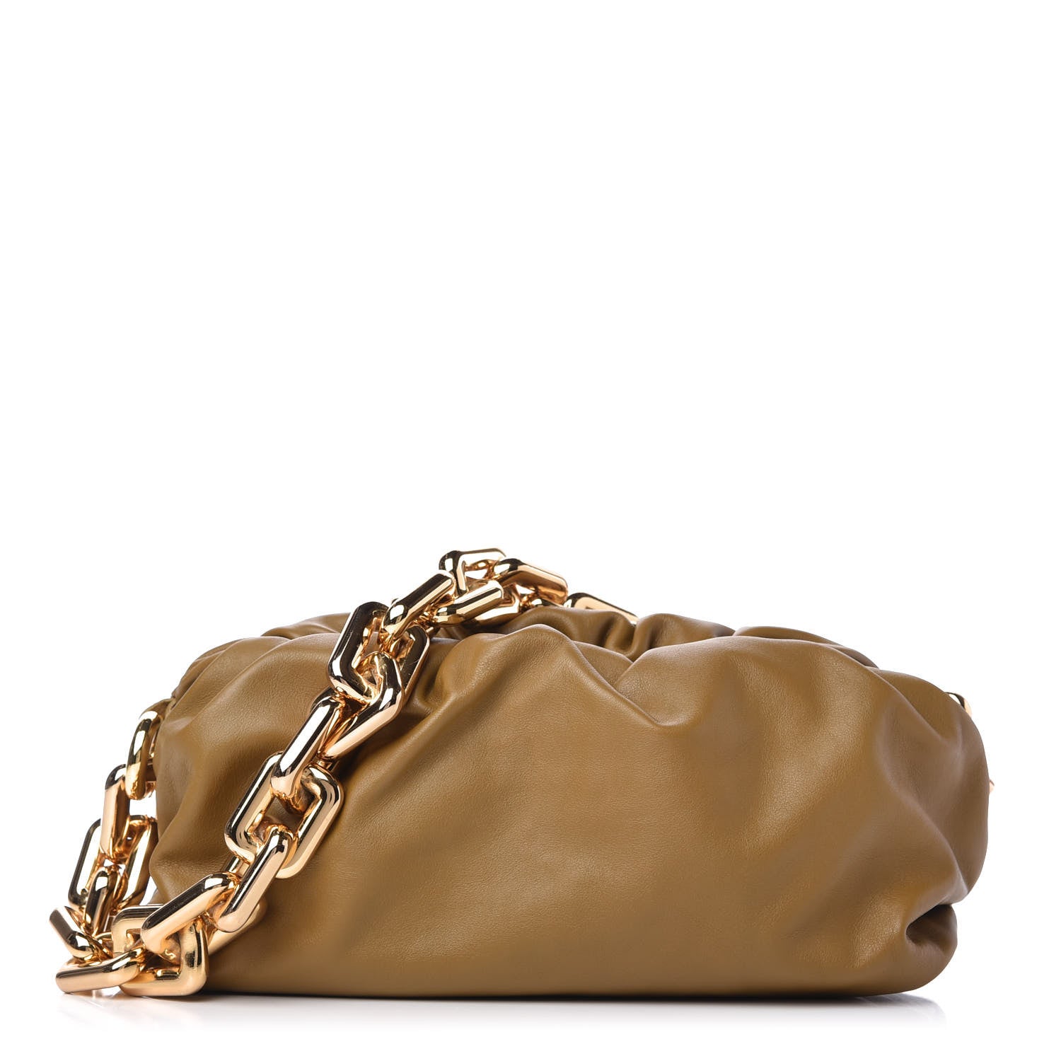 Bottega Veneta Calfskin The Pouch Chain Moutarde 1 of 9