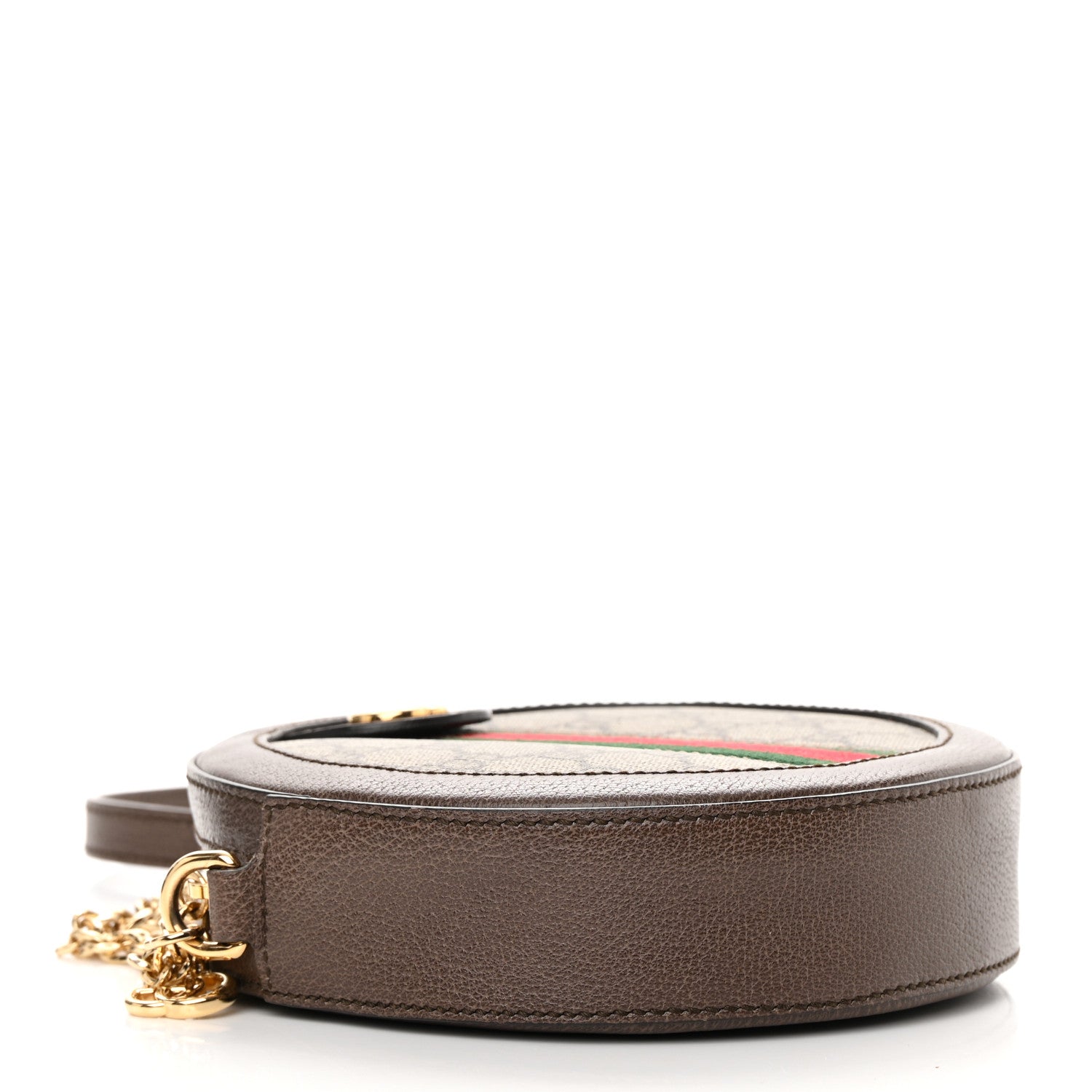 Gucci GG Supreme Monogram Web Mini Ophidia Round Shoulder Bag Brown 4 of 12