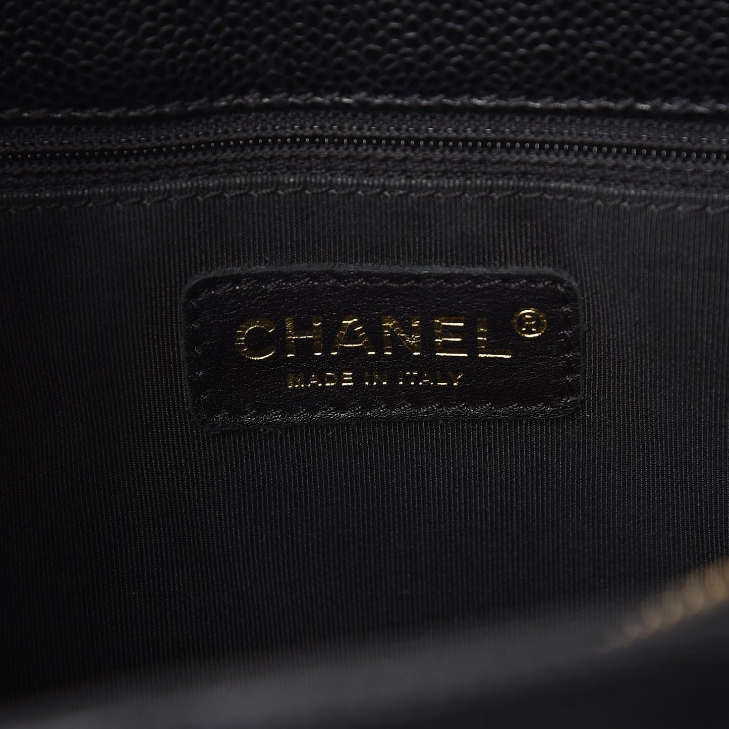 Caviar Quilted Grand Shopping Tote GST Black