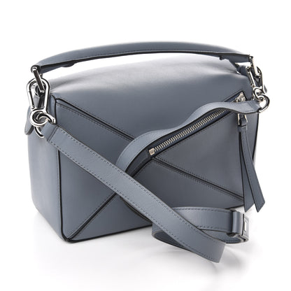 Loewe Calfskin Small Puzzle Bag Stone Blue 3 of 10