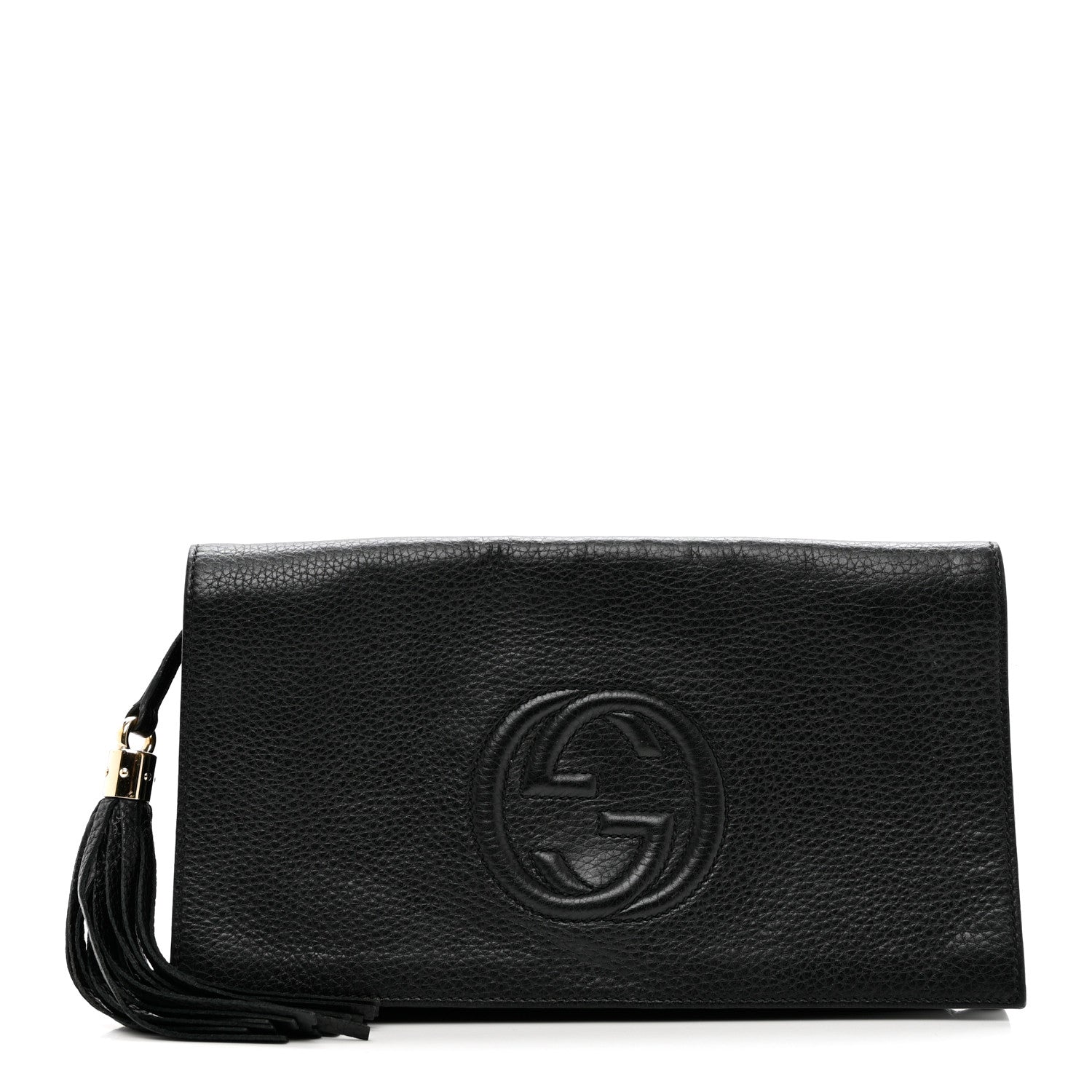 Gucci Pebbled Calfskin Medium Soho Clutch Black 1 of 11