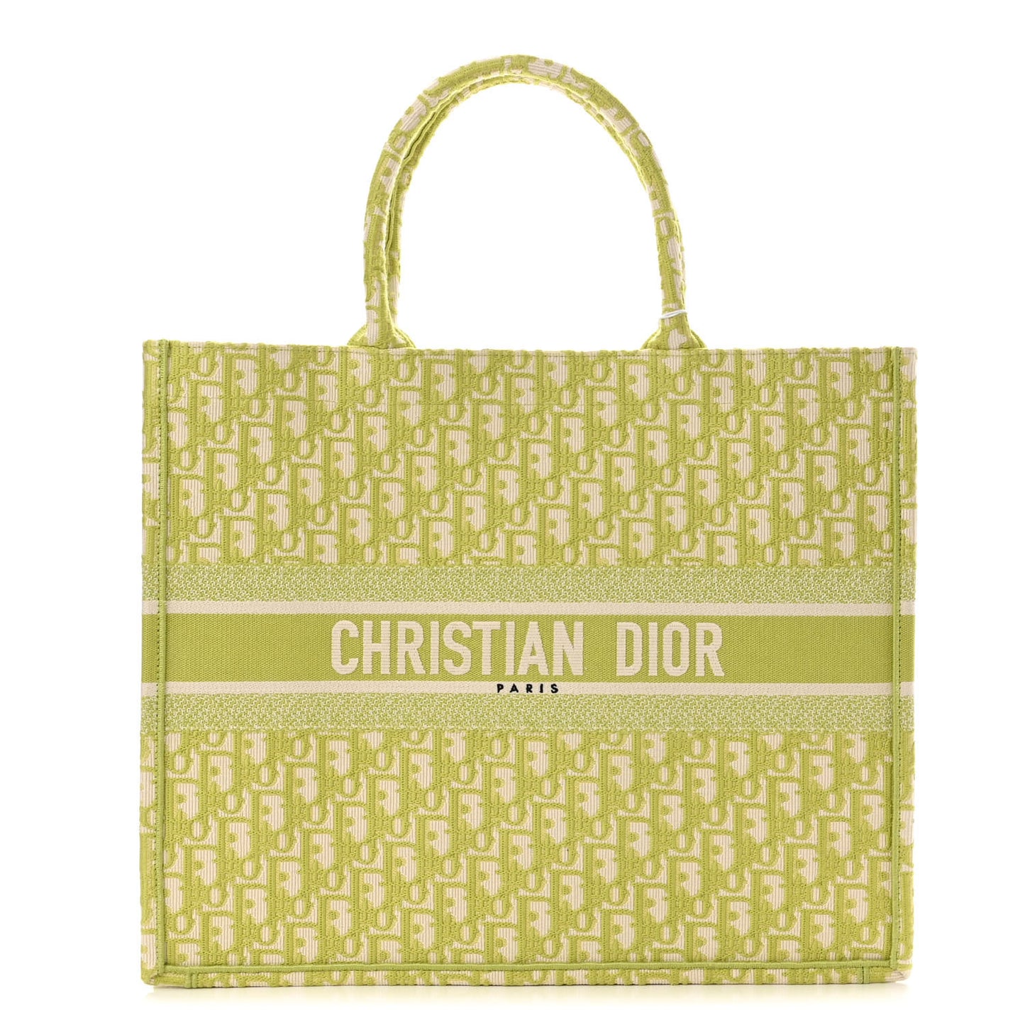 Oblique Large Book Tote Vert Anis