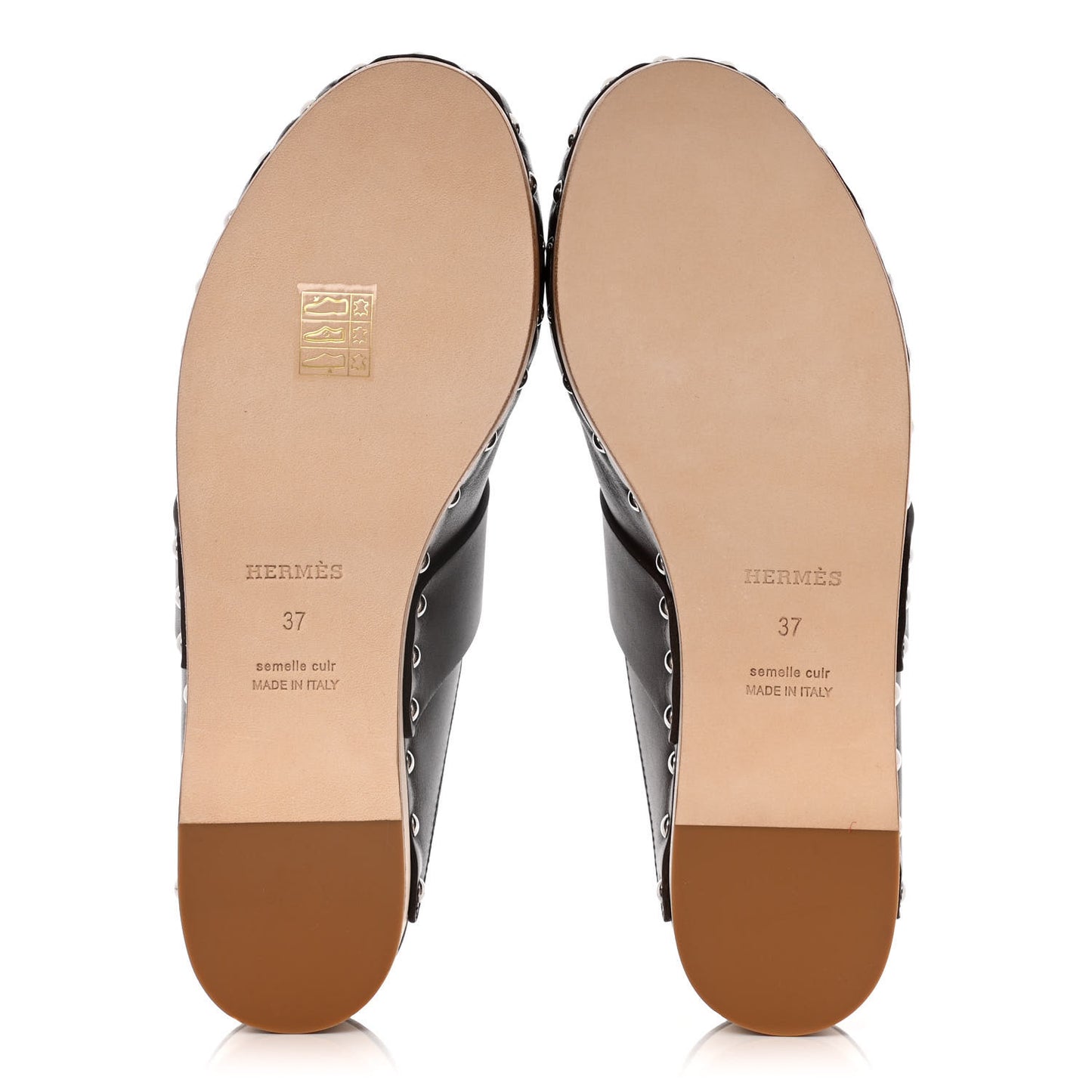 Calfskin Calya Mules 37 Cafe