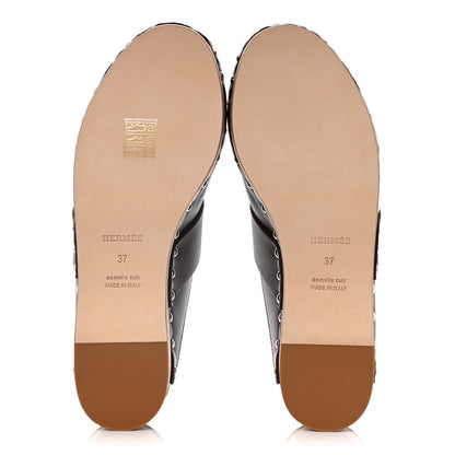 Hermes Calfskin Calya Mules 37 Cafe 7 of 13
