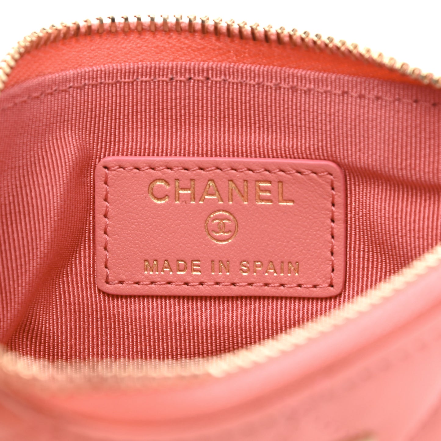Aged Calfskin Quilted Small Reissue Cosmetic Case Pink
