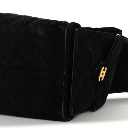 Chanel Suede Quilted Medium Chanel 25 Handbag Black 10 of 13
