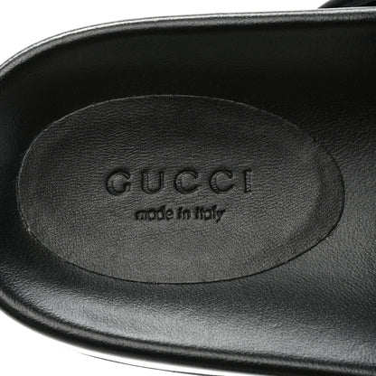 Gucci Jakarta Calfskin Womens Horsebit Slippers 41 Black 7 of 9
