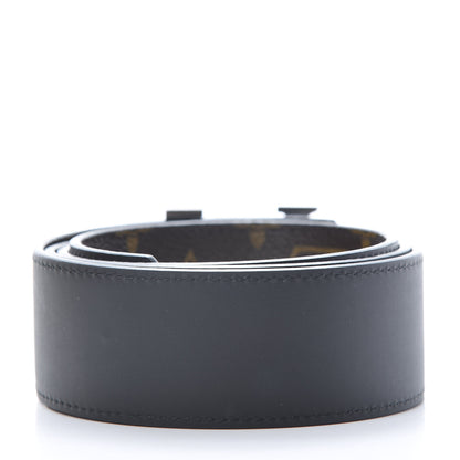Louis Vuitton Calfskin Monogram 40mm LV Initiales Reversible Belt 90 36 Black 2 of 9