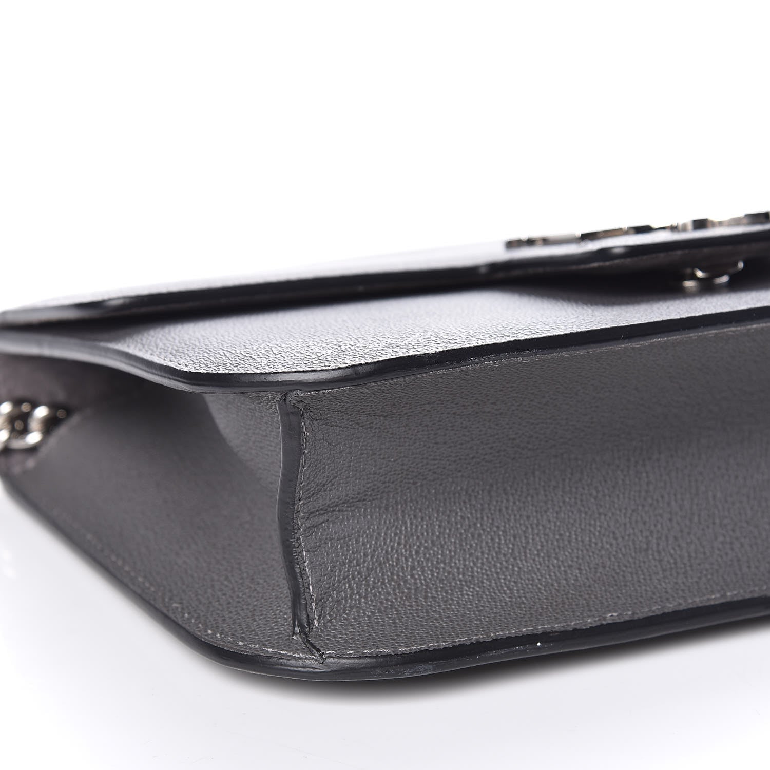 Alexander McQueen Calfskin Medium Insignia Flap Grey 7 of 10
