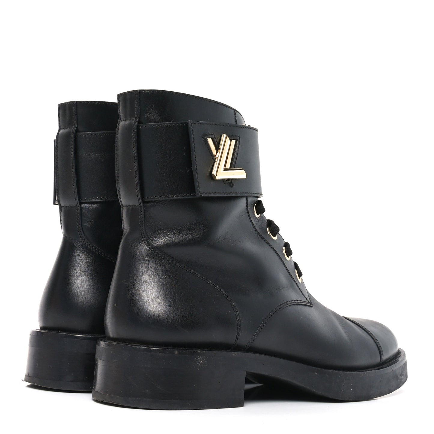 Calfskin Wonderland Flat Ranger Boots 37 Black