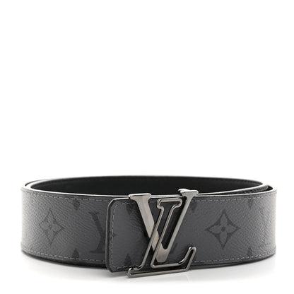 Louis Vuitton Monogram Eclipse Taigarama 40mm LV Initiales Reversible Belt 95 38 Black 1 of 6