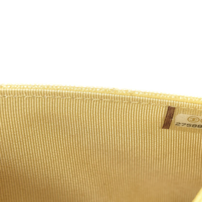 Chanel Iridescent Caviar Quilted Wallet on Chain WOC Yellow 10 of 12